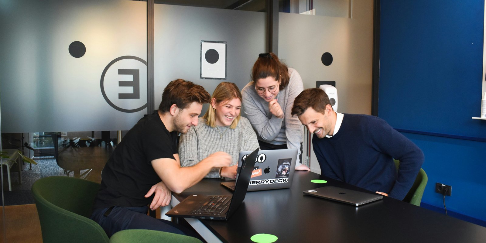 IT professionals reviewing business technology