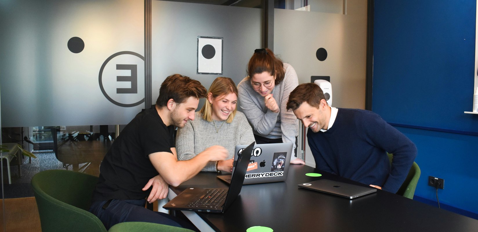IT professionals reviewing business technology