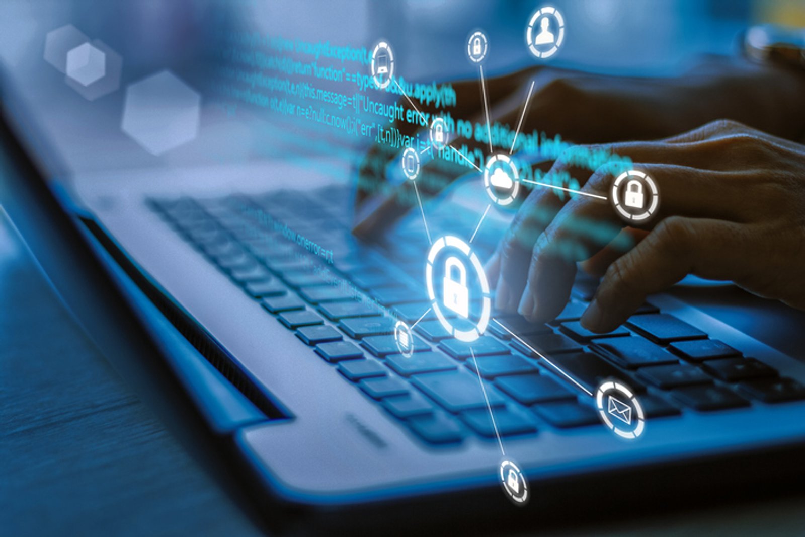 Unified endpoint management controls on a laptop screen