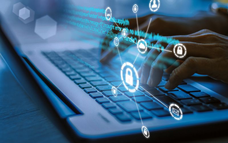 Unified endpoint management controls on a laptop screen