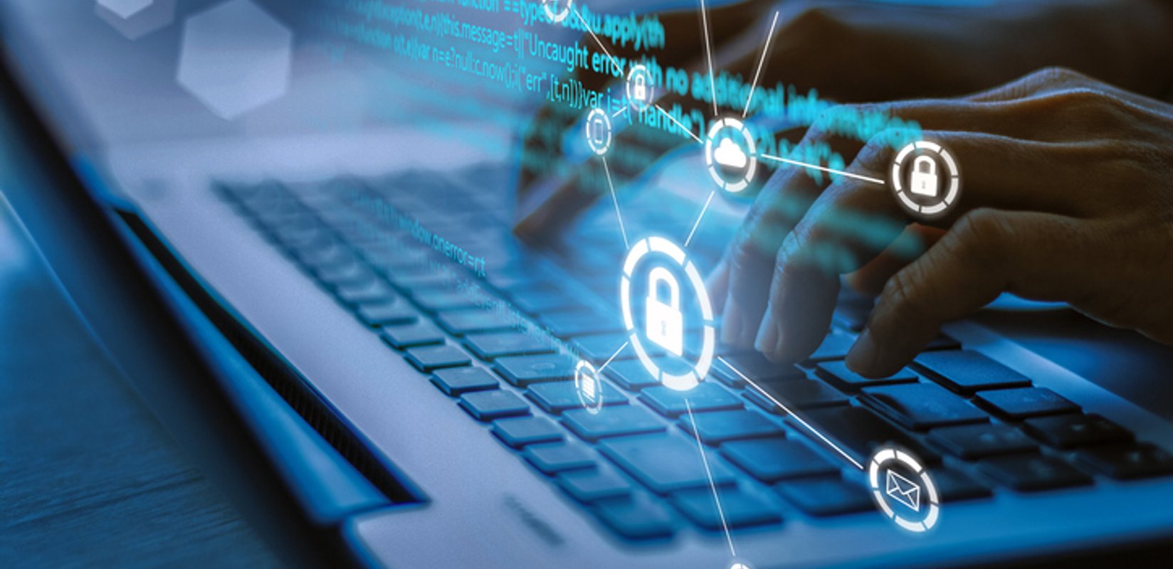 Unified endpoint management controls on a laptop screen